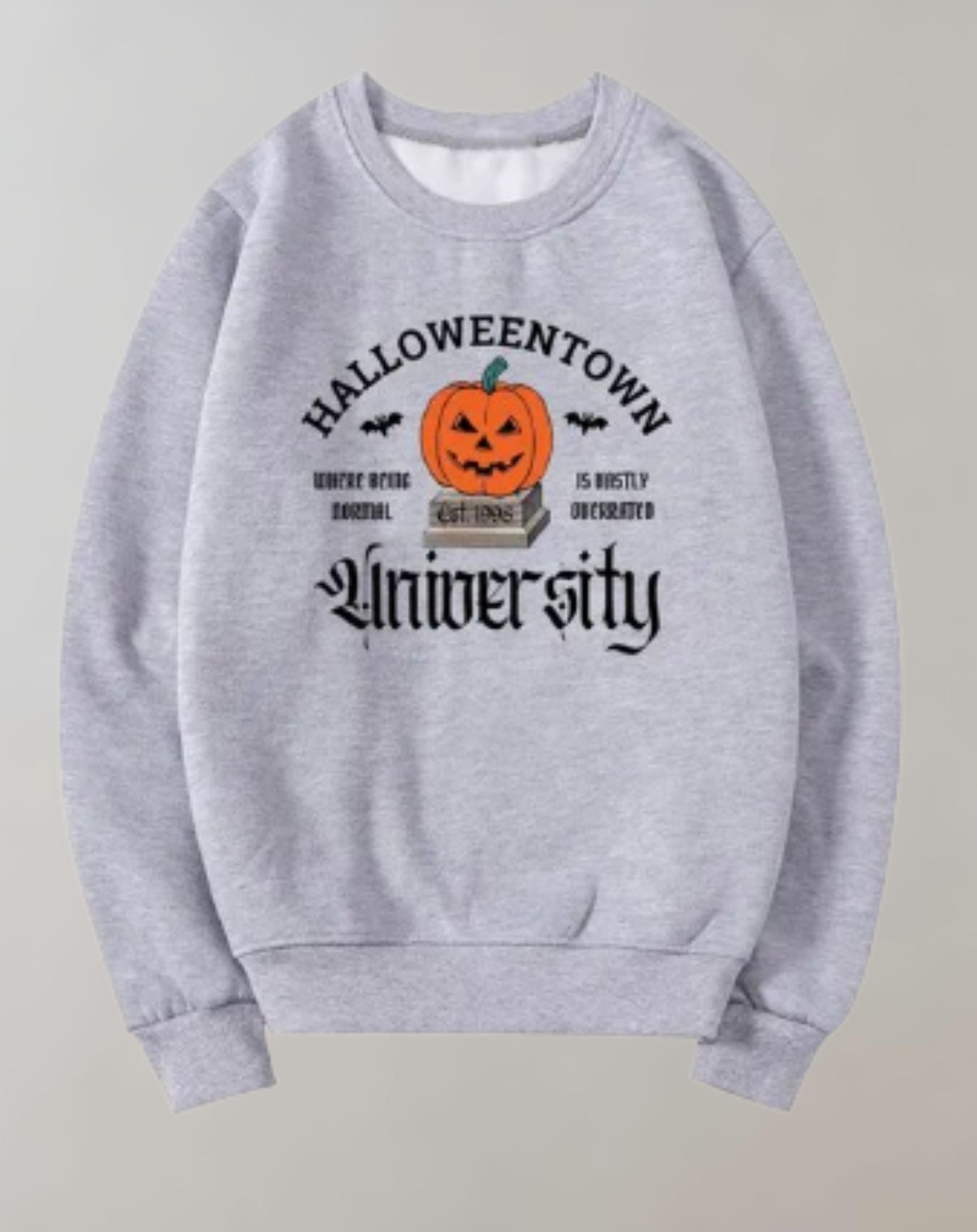 Classy - Übergroßer Pullover mit Rundhalsausschnitt und Halloween Motiv Sweater
