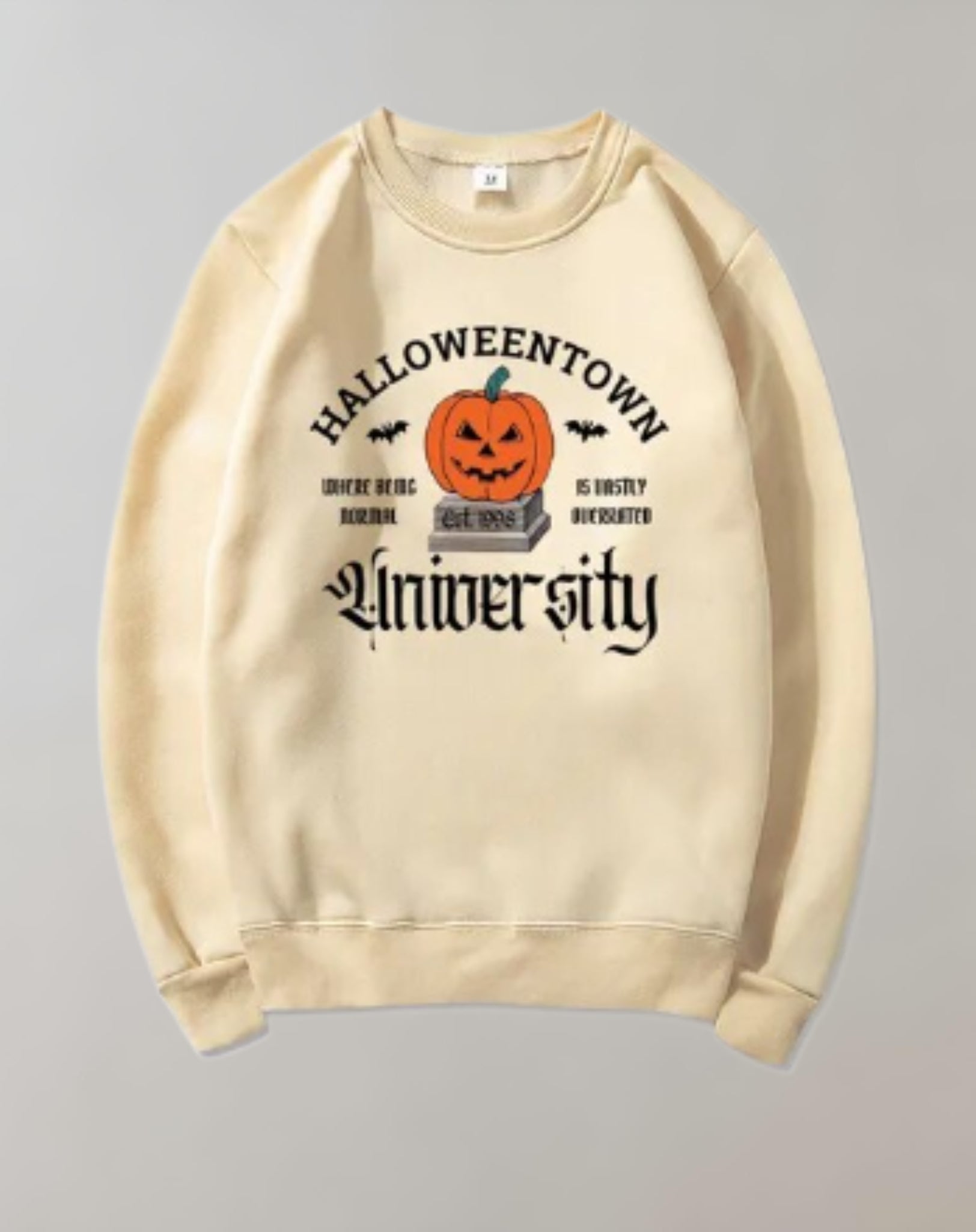 Classy - Übergroßer Pullover mit Rundhalsausschnitt und Halloween Motiv Sweater
