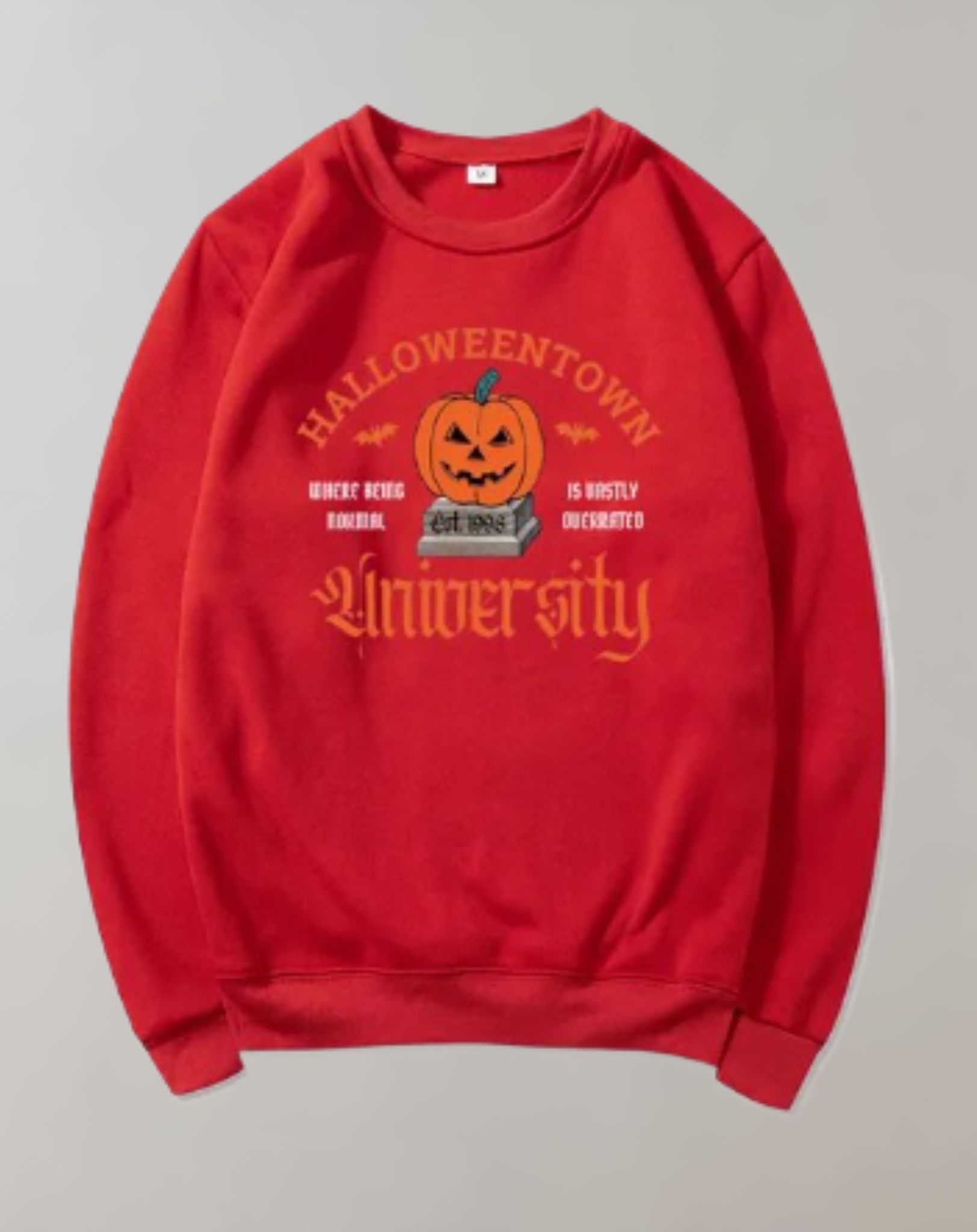 Classy - Übergroßer Pullover mit Rundhalsausschnitt und Halloween Motiv Sweater