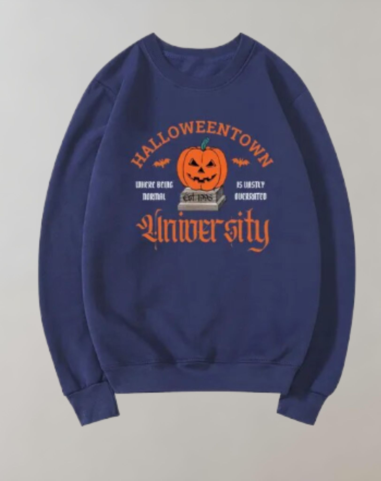 Classy - Übergroßer Pullover mit Rundhalsausschnitt und Halloween Motiv Sweater