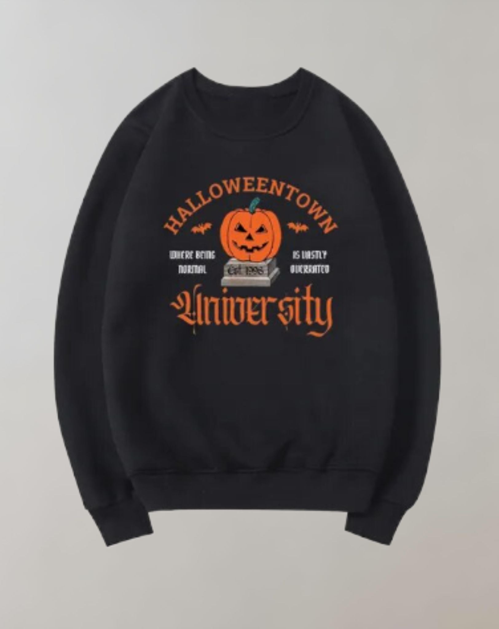 Classy - Übergroßer Pullover mit Rundhalsausschnitt und Halloween Motiv Sweater