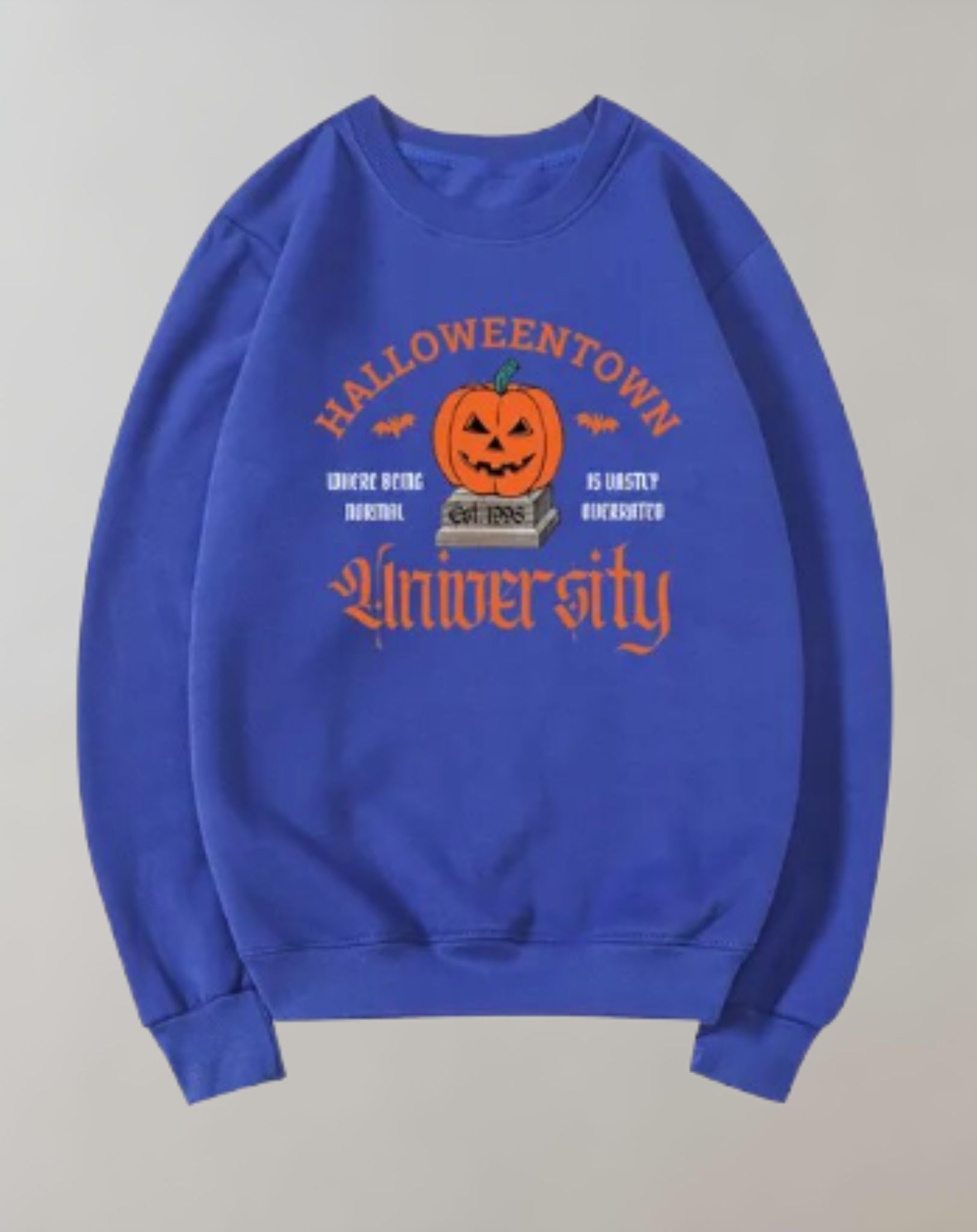 Classy - Übergroßer Pullover mit Rundhalsausschnitt und Halloween Motiv Sweater
