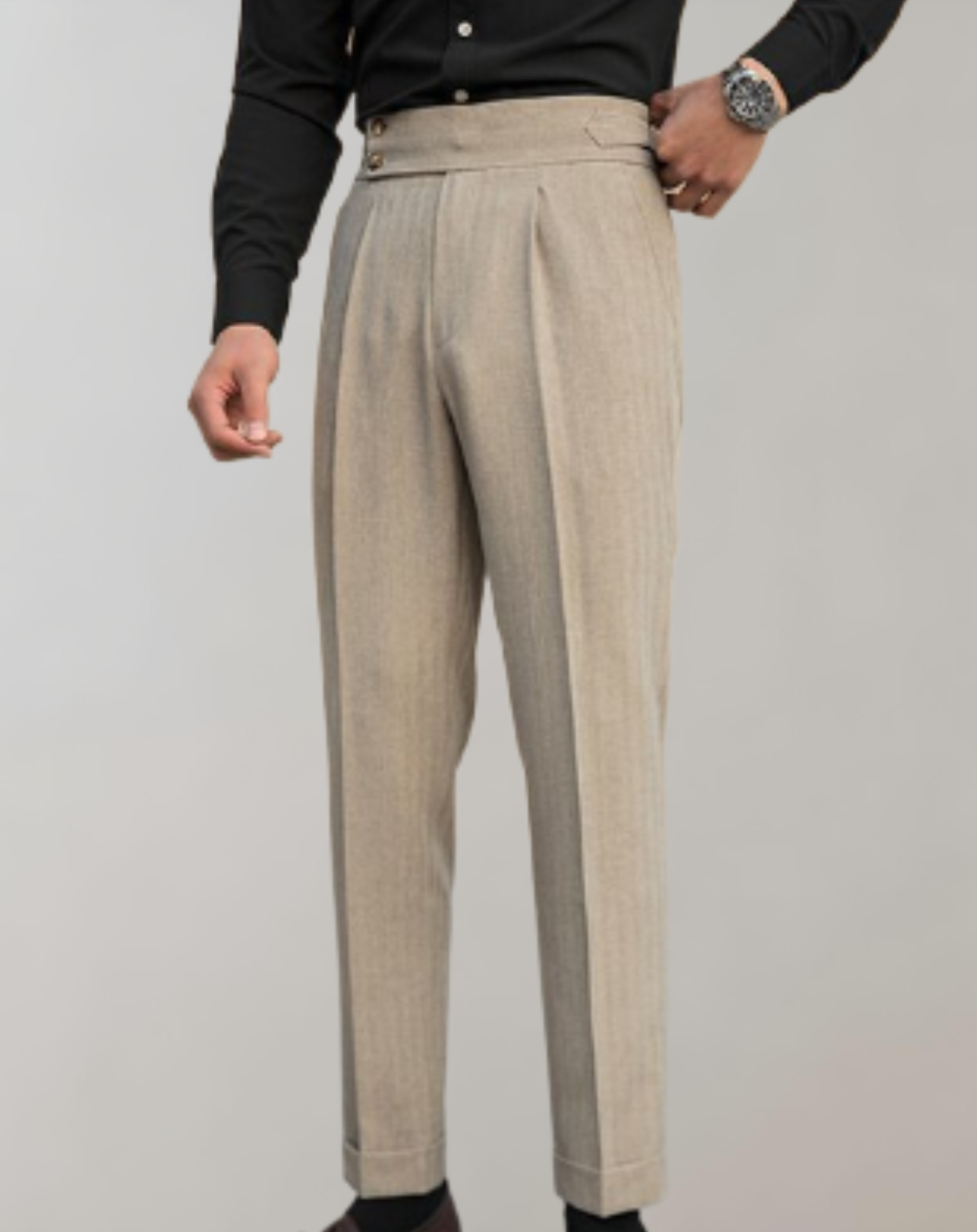 Crawford - Hoch taillierte Herrenhose für formelle Kleidung Hose