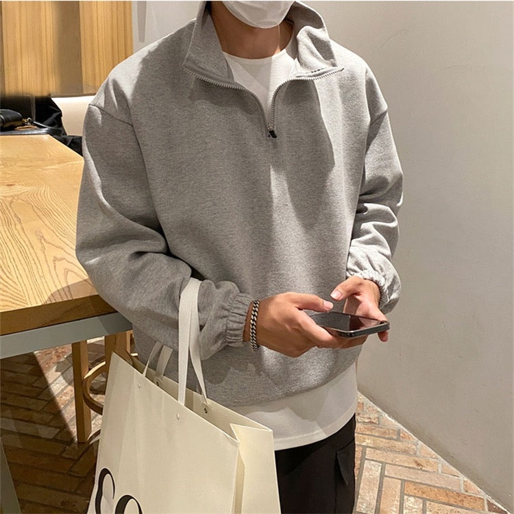 Fleece Sweatshirt mit Viertel-Reißverschluss für ultimativen Komfort