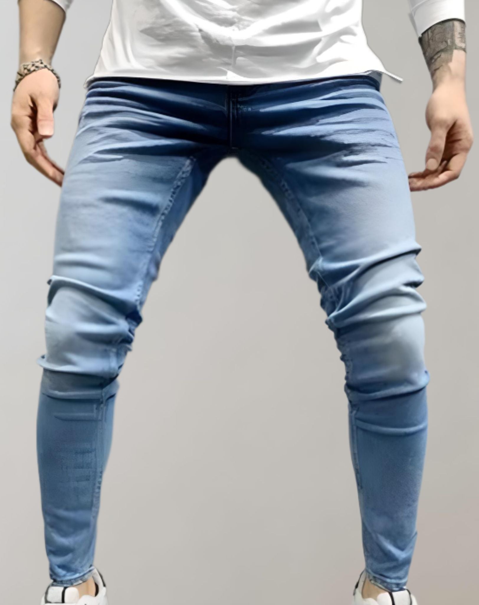 Damian - Hoch taillierte Skinny Denim Jeans für Herren Hose