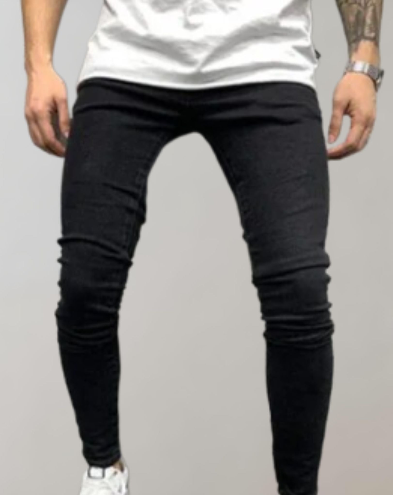 Damian - Hoch taillierte Skinny Denim Jeans für Herren Hose