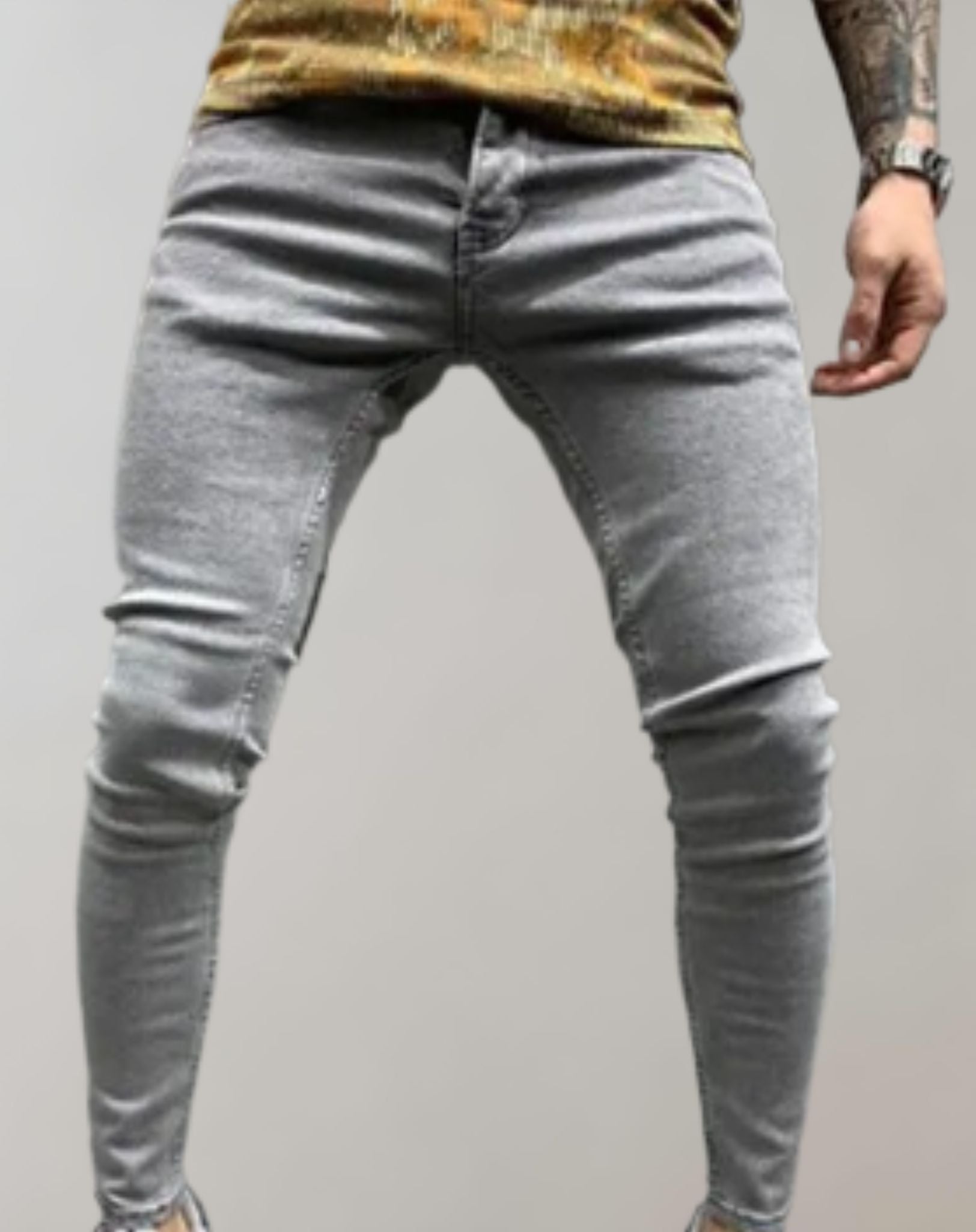 Damian - Hoch taillierte Skinny Denim Jeans für Herren Hose