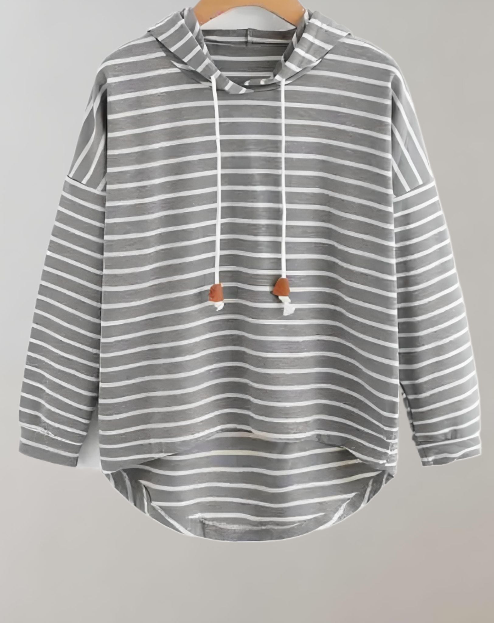 Diane - Übergroßer Kapuzenpullover mit Streifendesign Kapuzenpullover