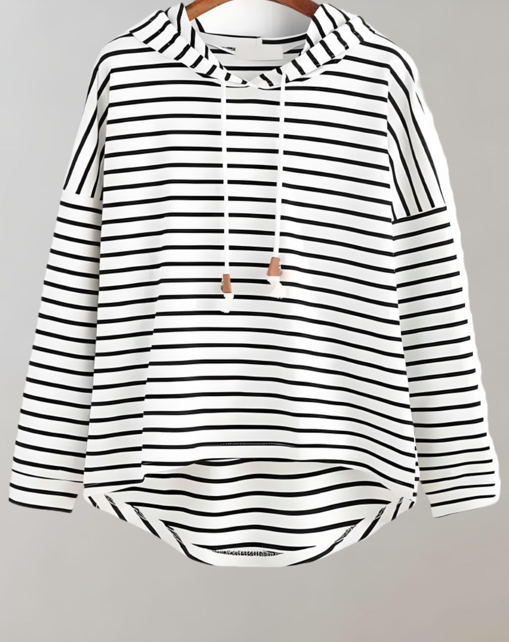 Diane - Übergroßer Kapuzenpullover mit Streifendesign Kapuzenpullover