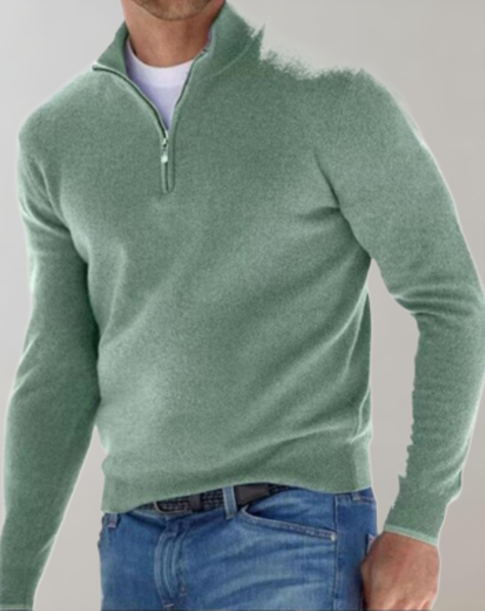 Dwane - Gut sitzender Pullover für Herren mit Mini Reißverschluss Pullover
