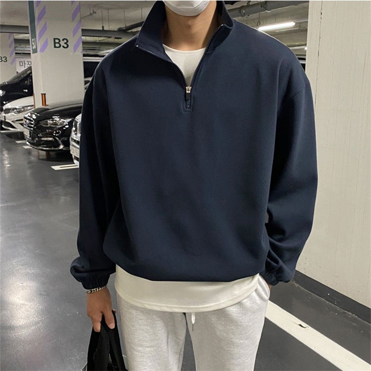 Fleece Sweatshirt mit Viertel-Reißverschluss für ultimativen Komfort