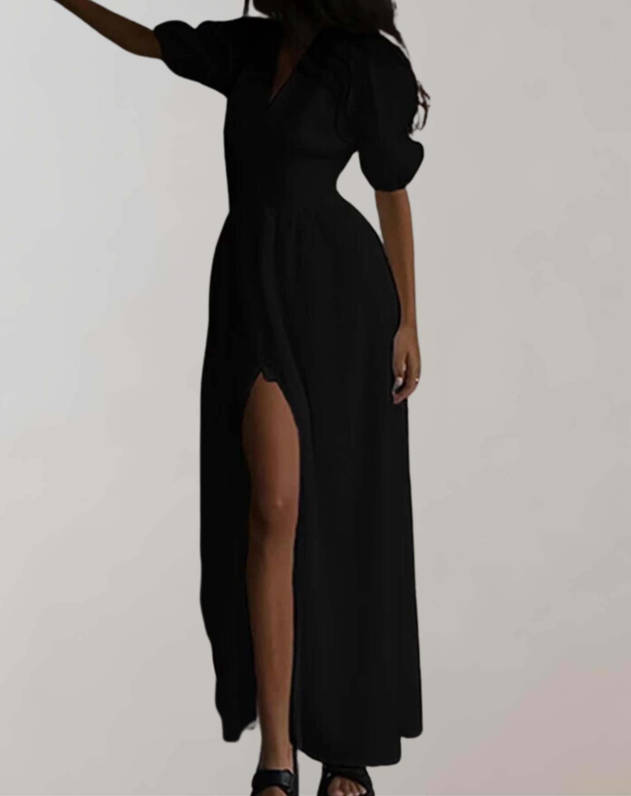 Ella - Elegantes kurzärmeliges Partykleid mit