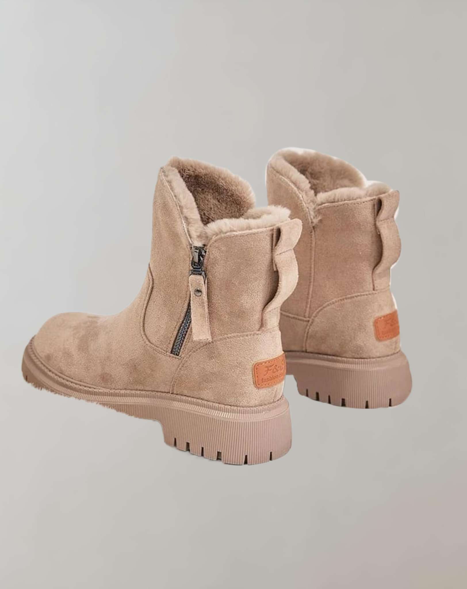Elena - Hoch geschnittene Winterstiefel aus Wildleder mit seitlichen Reißverschlüssen Schuhe
