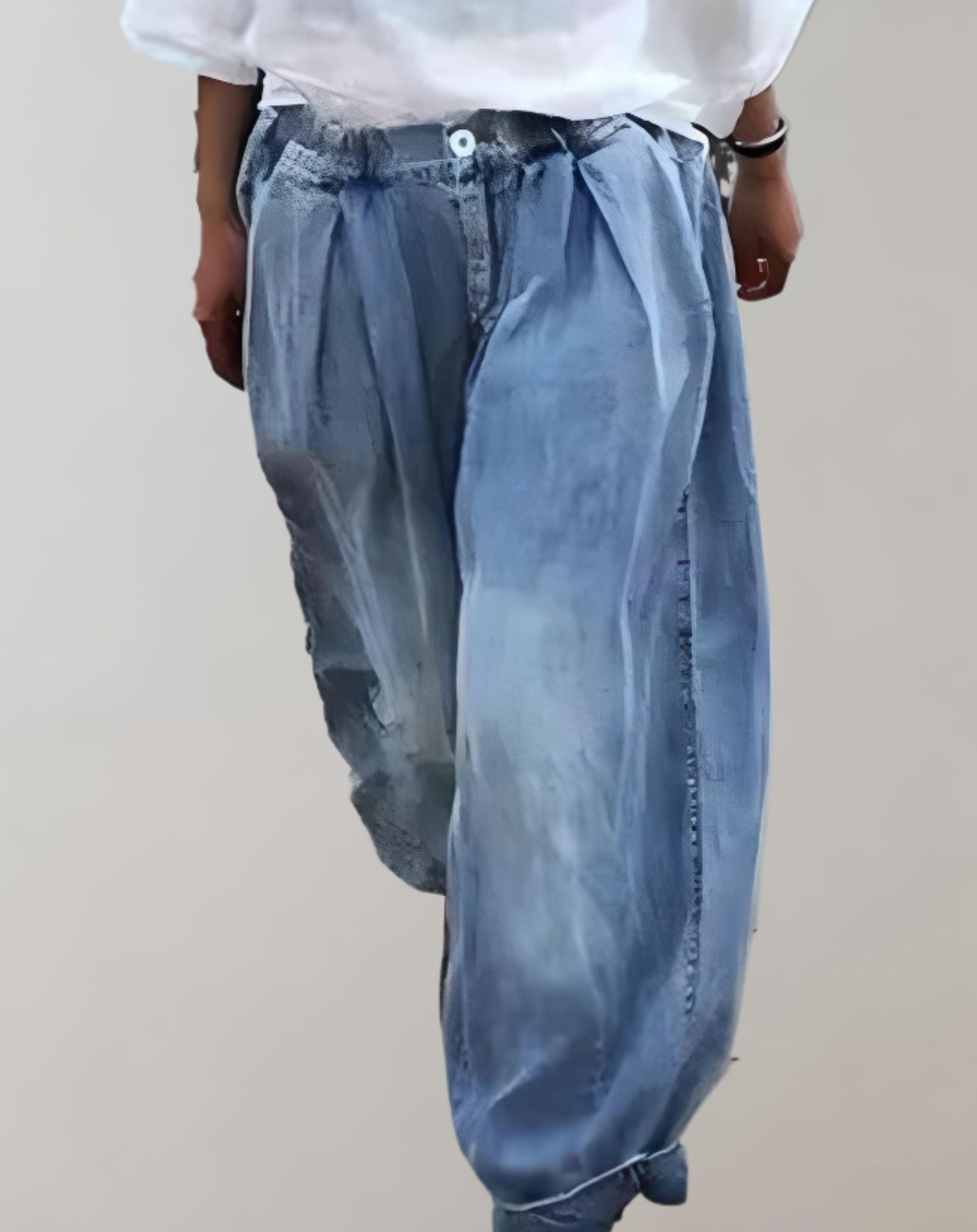 Everly -  Knöchellange Hose mit hohem Bund und weitem Bein Hose