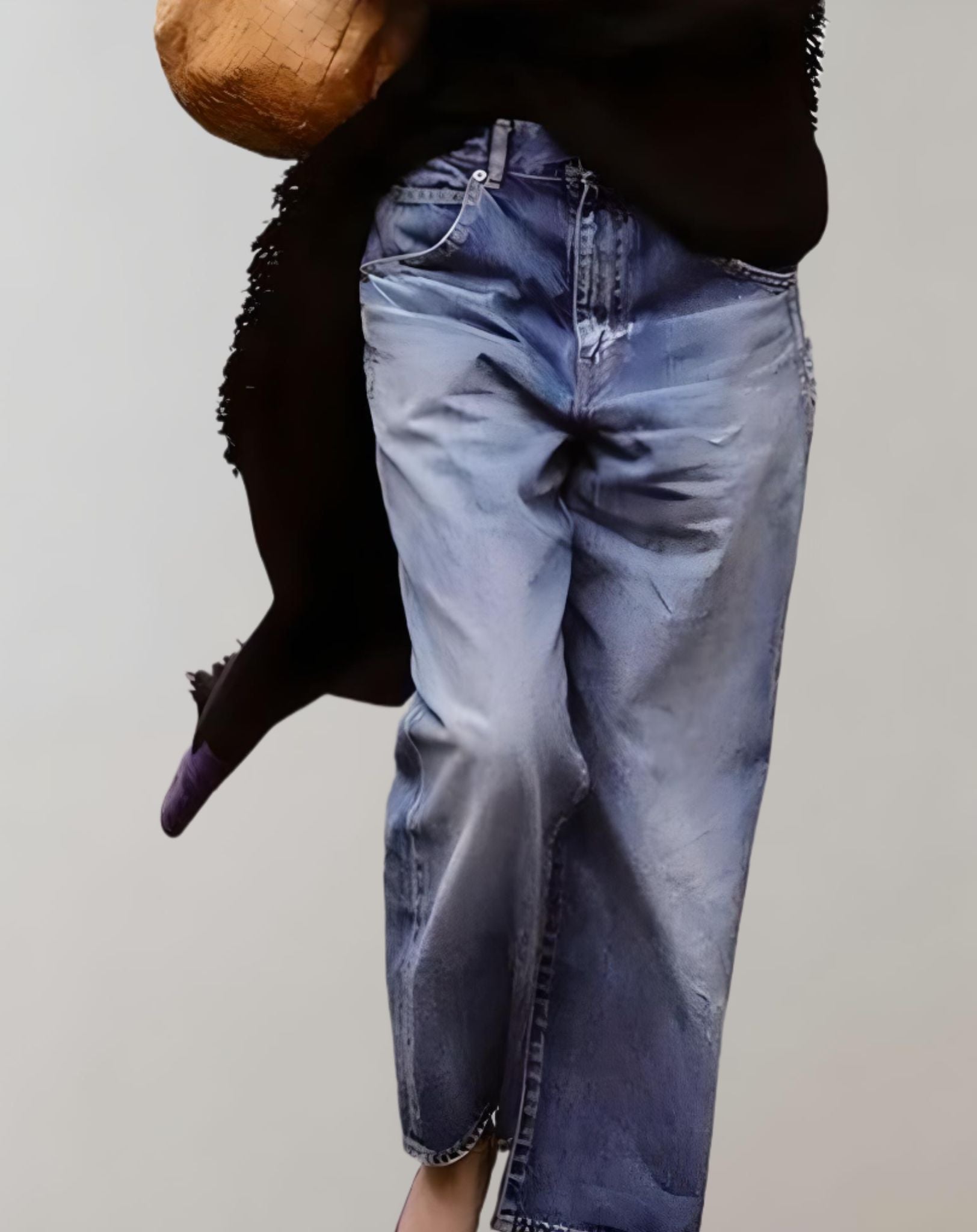 Everly -  Knöchellange Hose mit hohem Bund und weitem Bein Hose