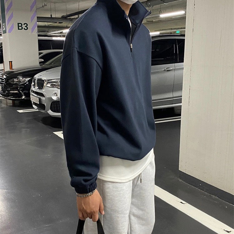 Fleece Sweatshirt mit Viertel-Reißverschluss für ultimativen Komfort