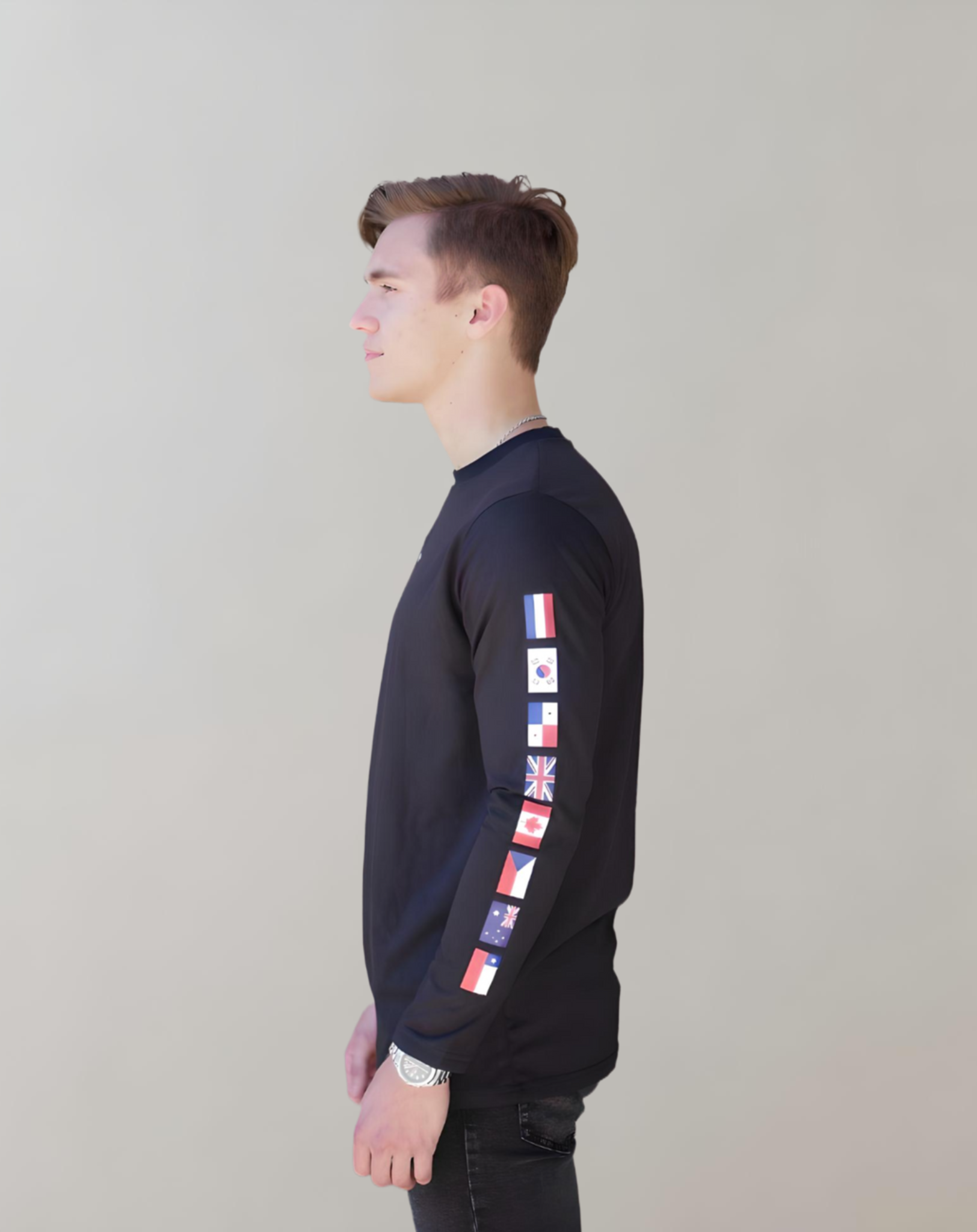 Flag longsleeve - Schwarz