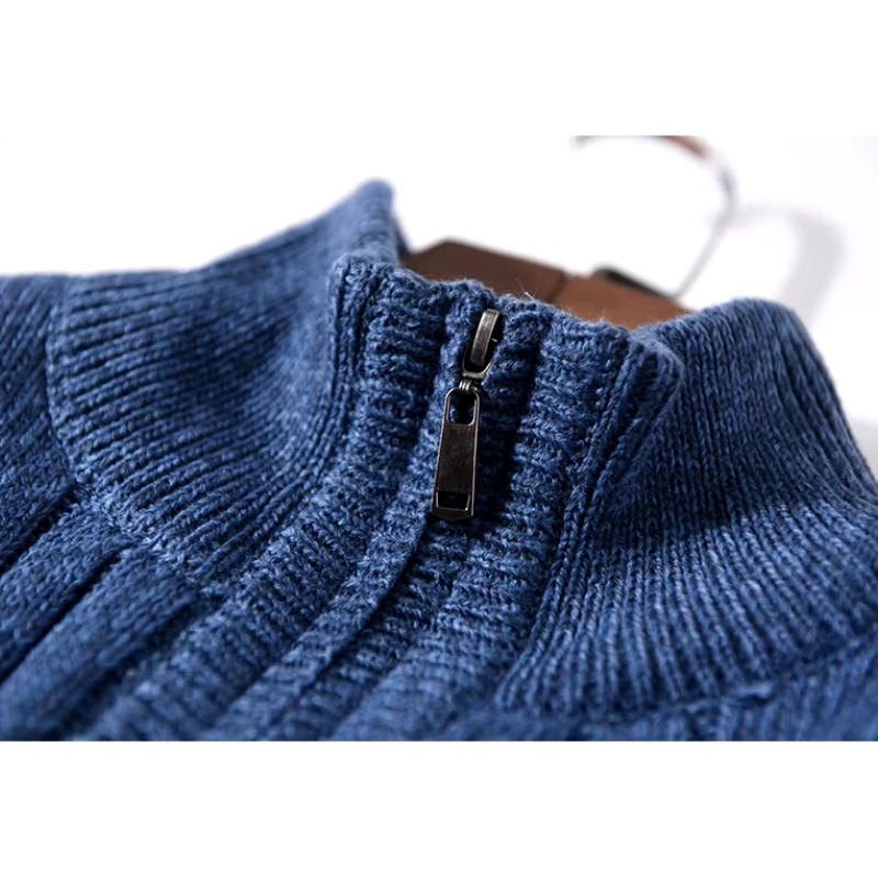 Zenon | Elegantes und gemütliches gestricktes Herrenjackett mit Reißverschluss