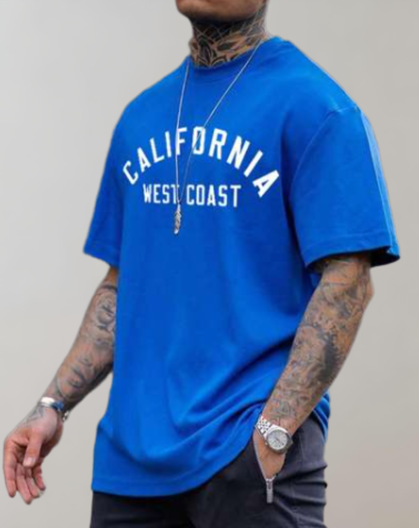 Francis - Rundhals Shirt für Herren mit California West Coast Aufdruck Hemd