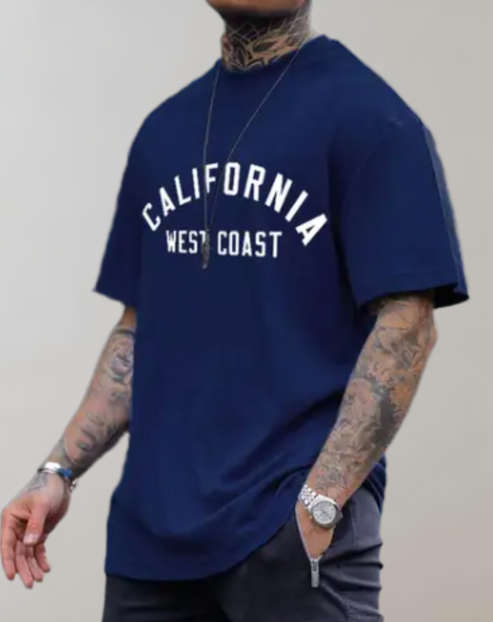 Francis - Rundhals Shirt für Herren mit California West Coast Aufdruck Hemd
