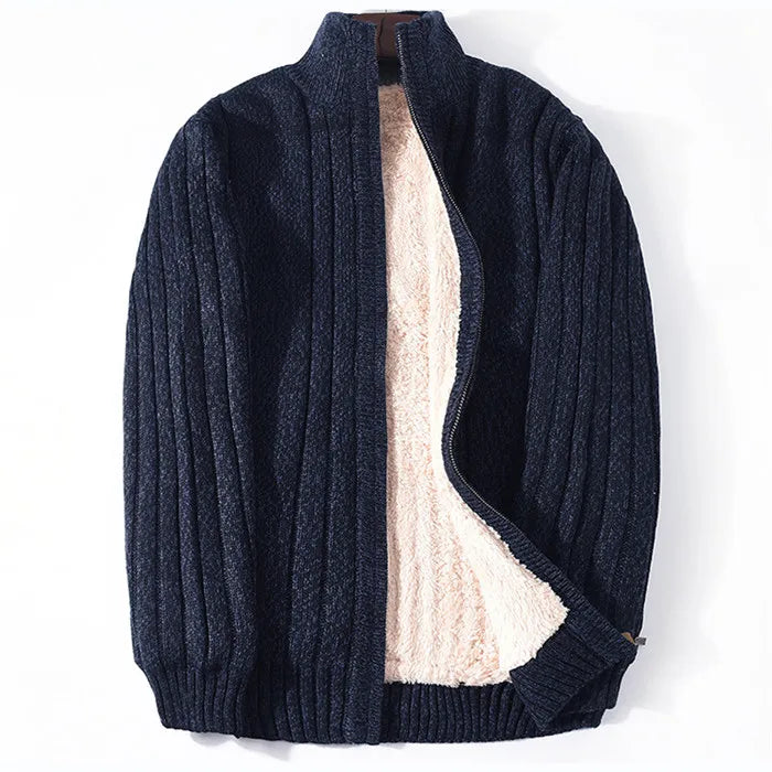 Zenon | Elegantes und gemütliches gestricktes Herrenjackett mit Reißverschluss