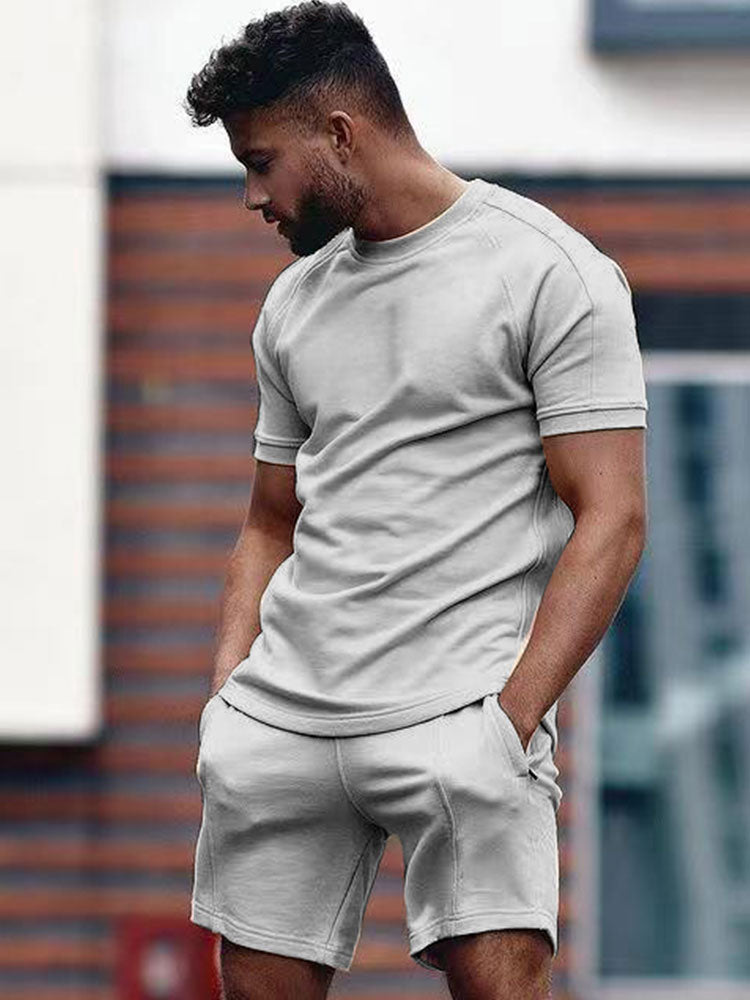 Lässiges Herren-Set mit T-Shirt und Shorts – Bequemes Outfit für den Alltag
