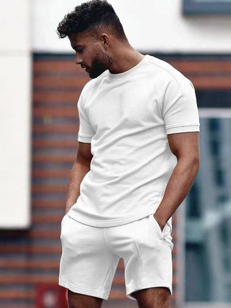 Lässiges Herren-Set mit T-Shirt und Shorts – Bequemes Outfit für den Alltag