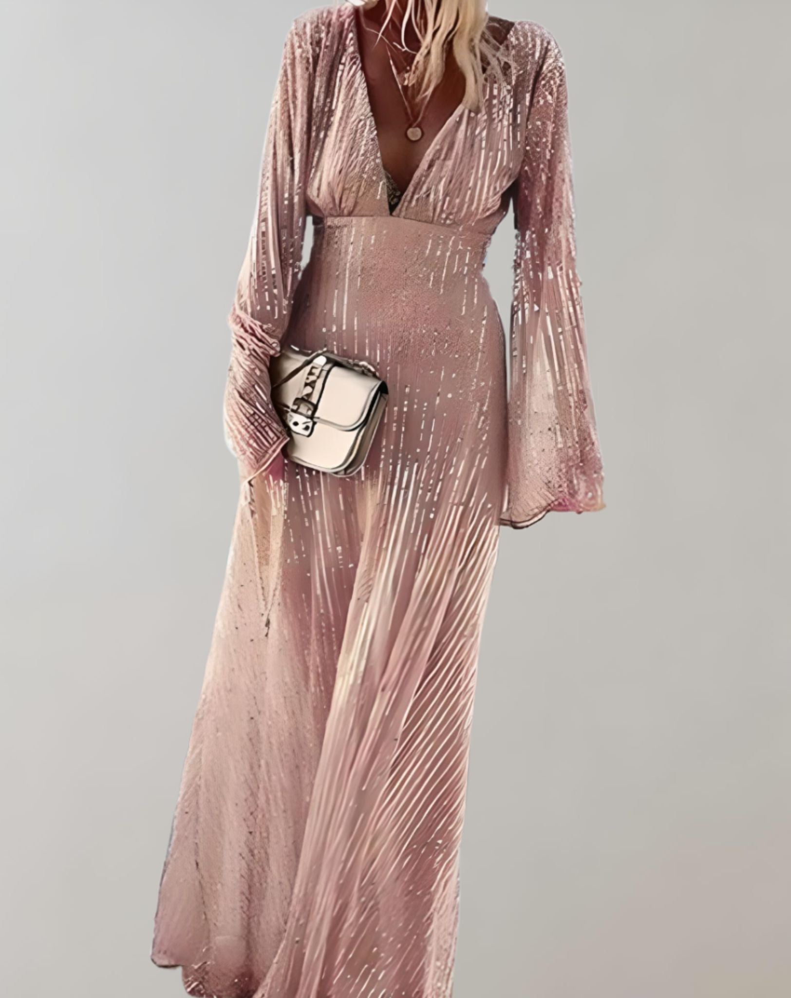 Haven - Langes Faltenkleid