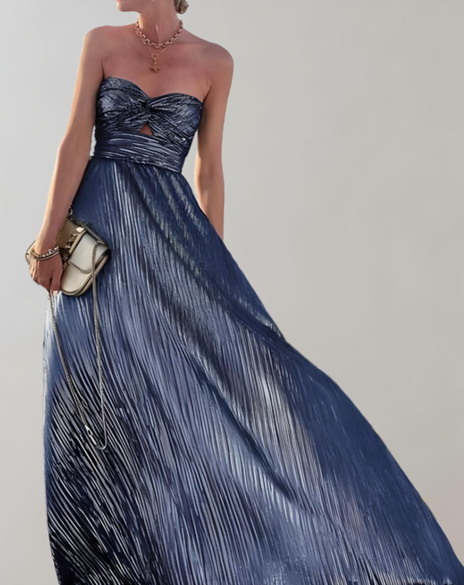 Haven - Langes Faltenkleid