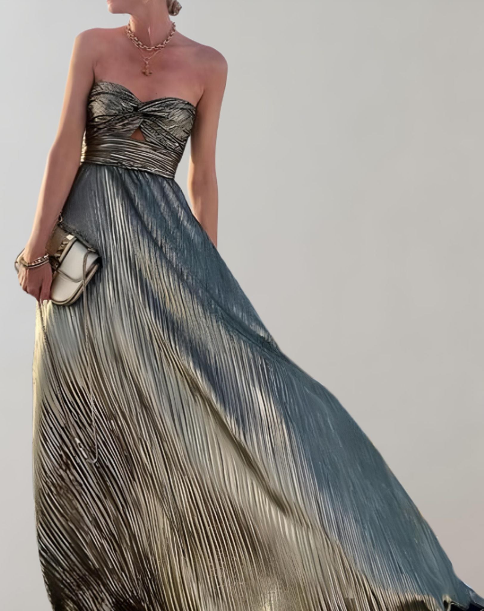 Haven - Langes Faltenkleid