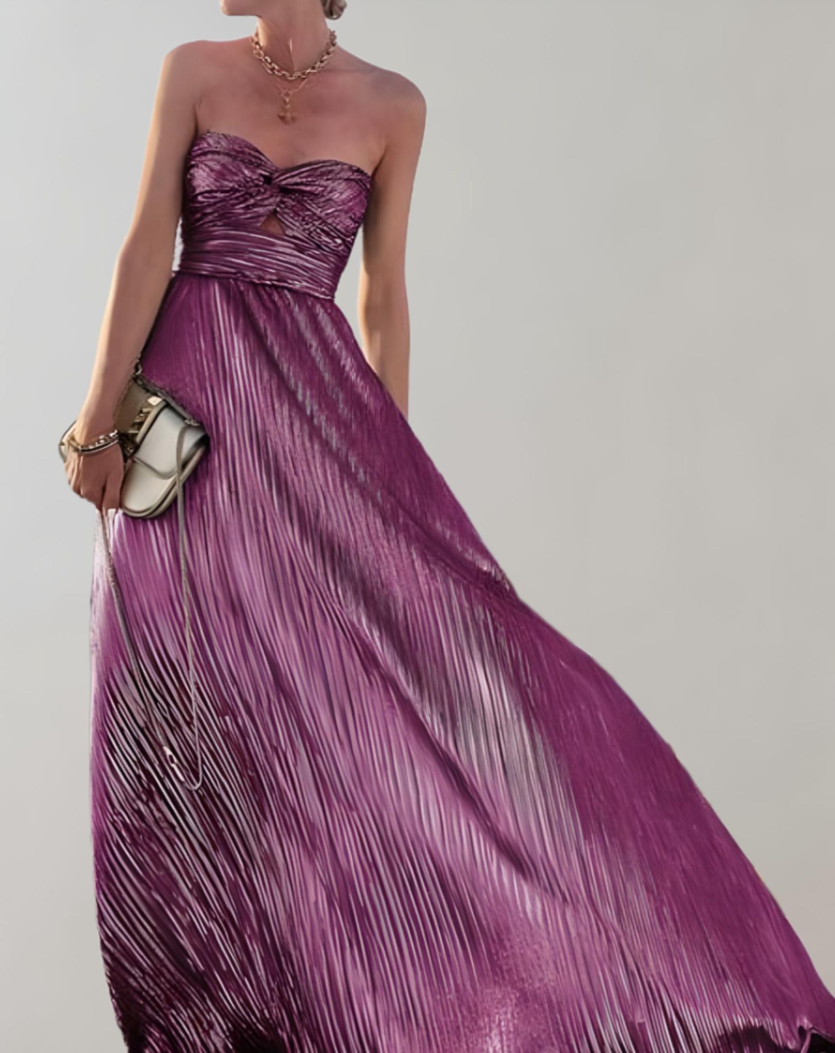 Haven - Langes Faltenkleid