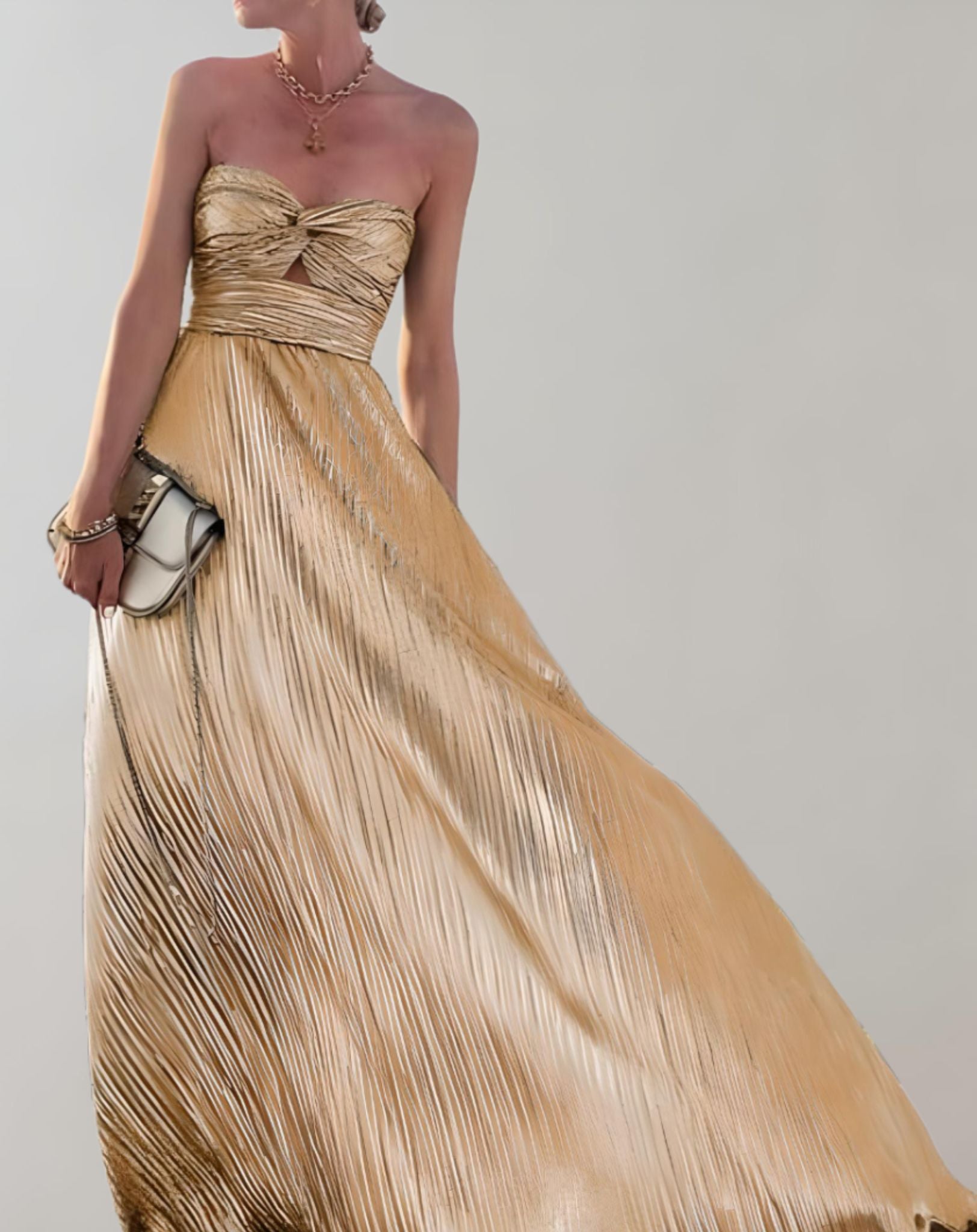 Haven - Langes Faltenkleid