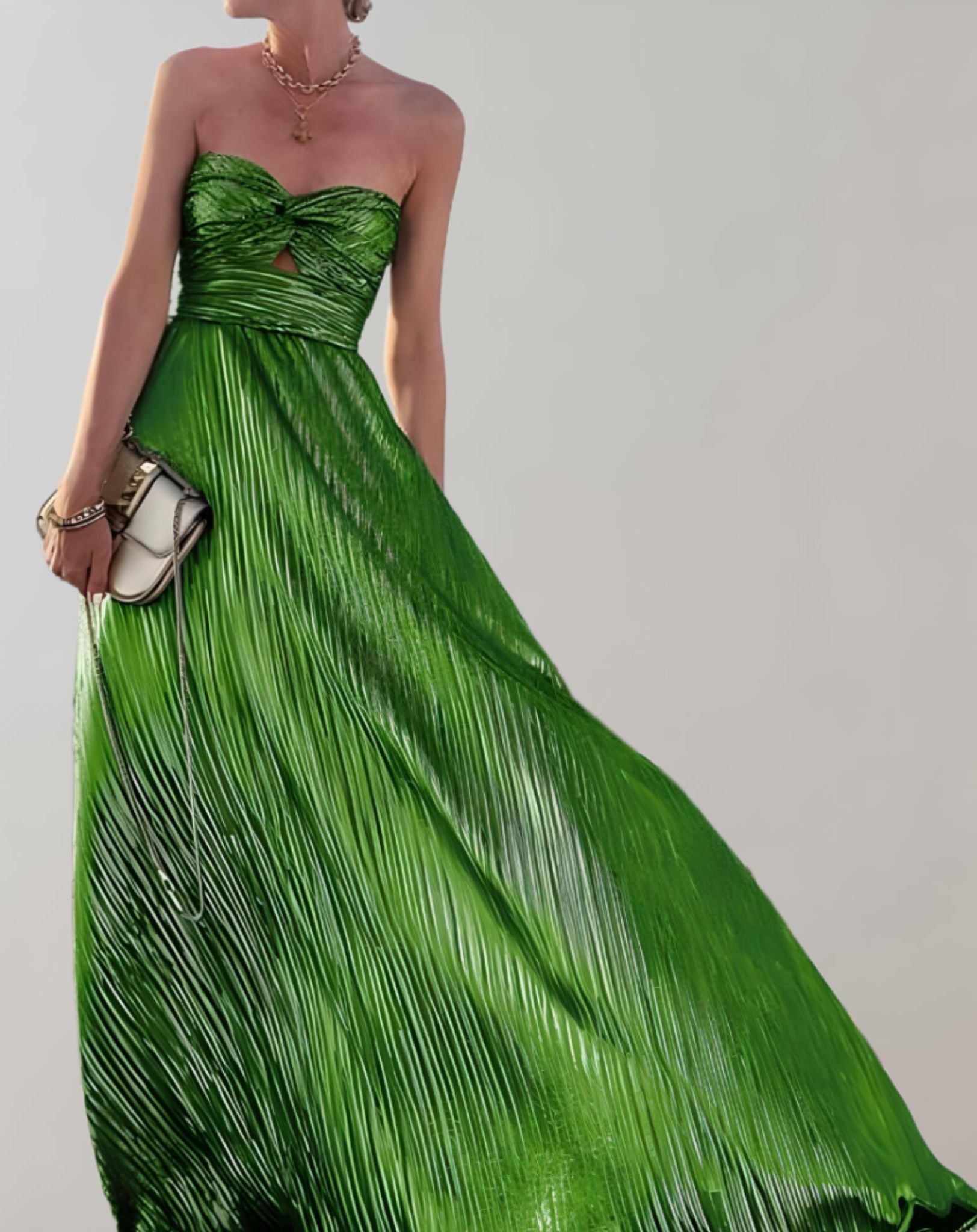 Haven - Langes Faltenkleid