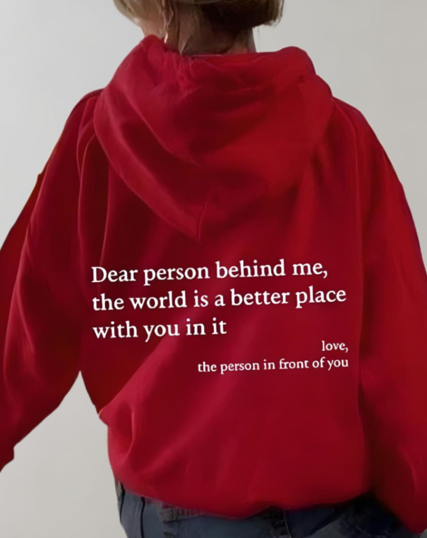 Hazel - Übergroßer Kapuzenpullover mit motivierendem Print Statement auf der Rückseite Kapuzenpullover