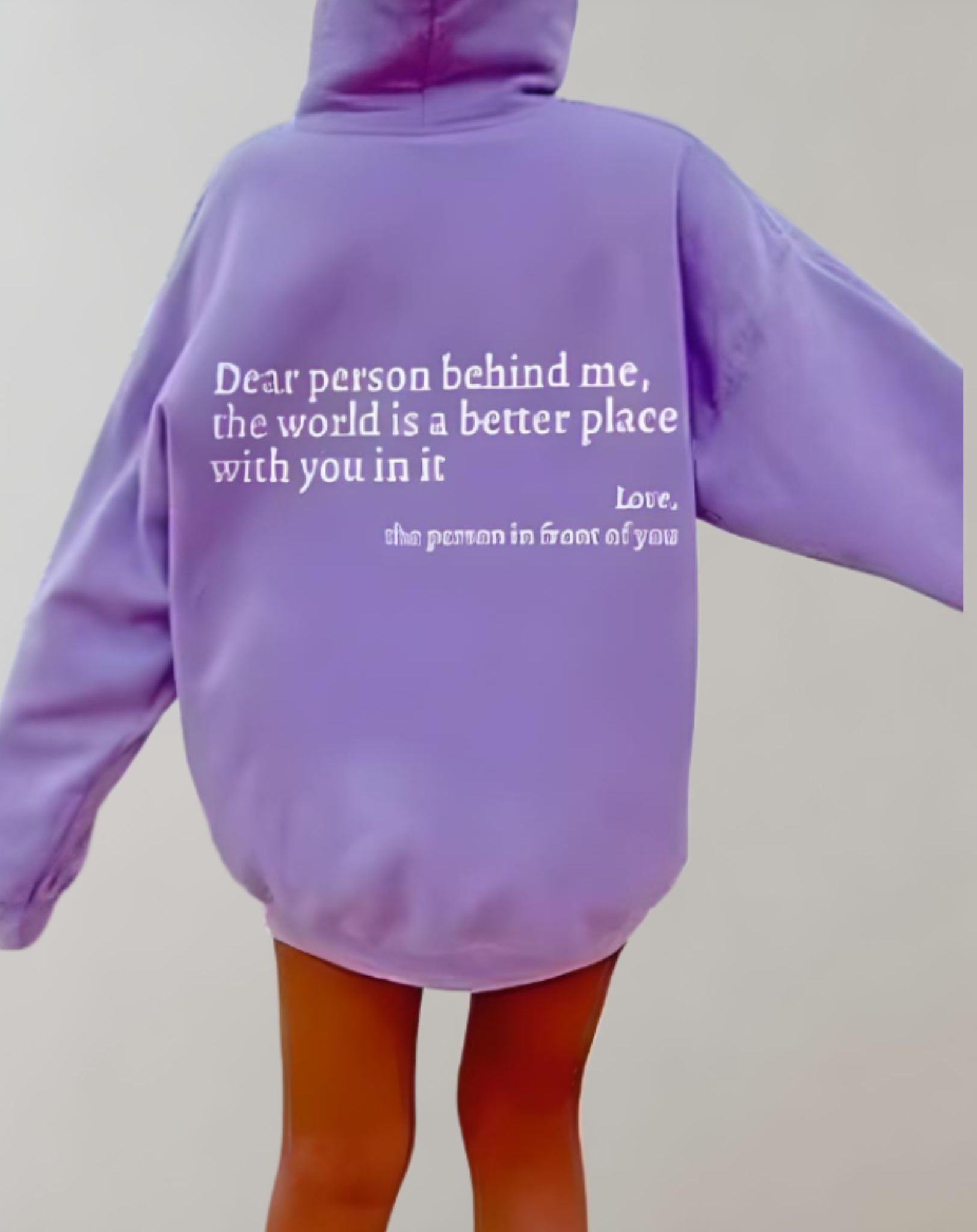 Hazel - Übergroßer Kapuzenpullover mit motivierendem Print Statement auf der Rückseite Kapuzenpullover
