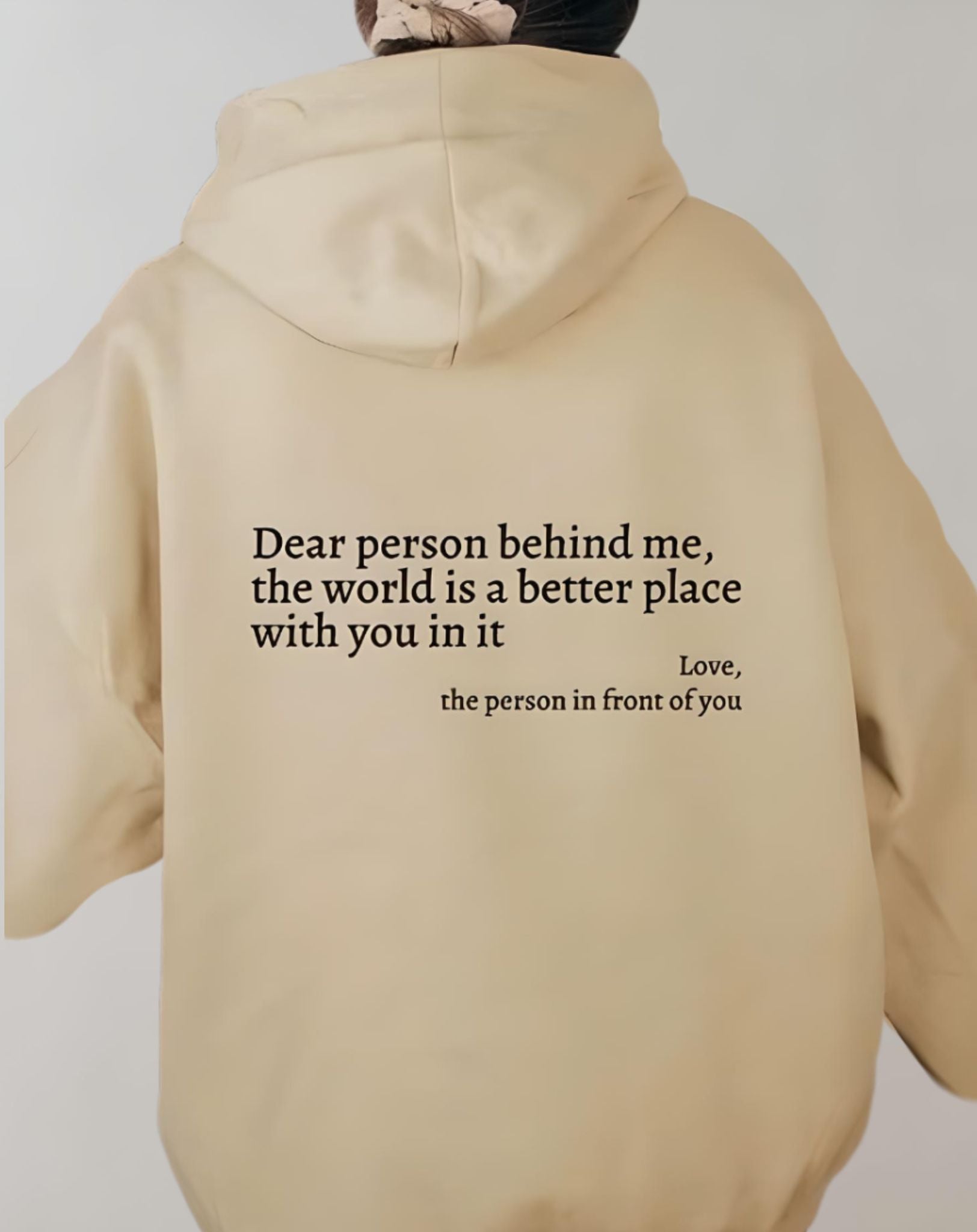 Hazel - Übergroßer Kapuzenpullover mit motivierendem Print Statement auf der Rückseite Kapuzenpullover