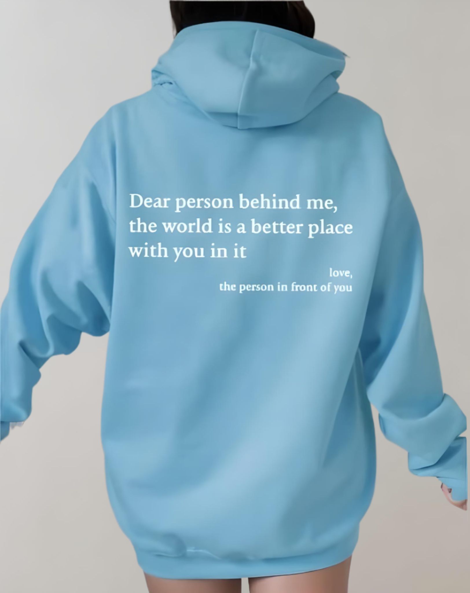 Hazel - Übergroßer Kapuzenpullover mit motivierendem Print Statement auf der Rückseite Kapuzenpullover