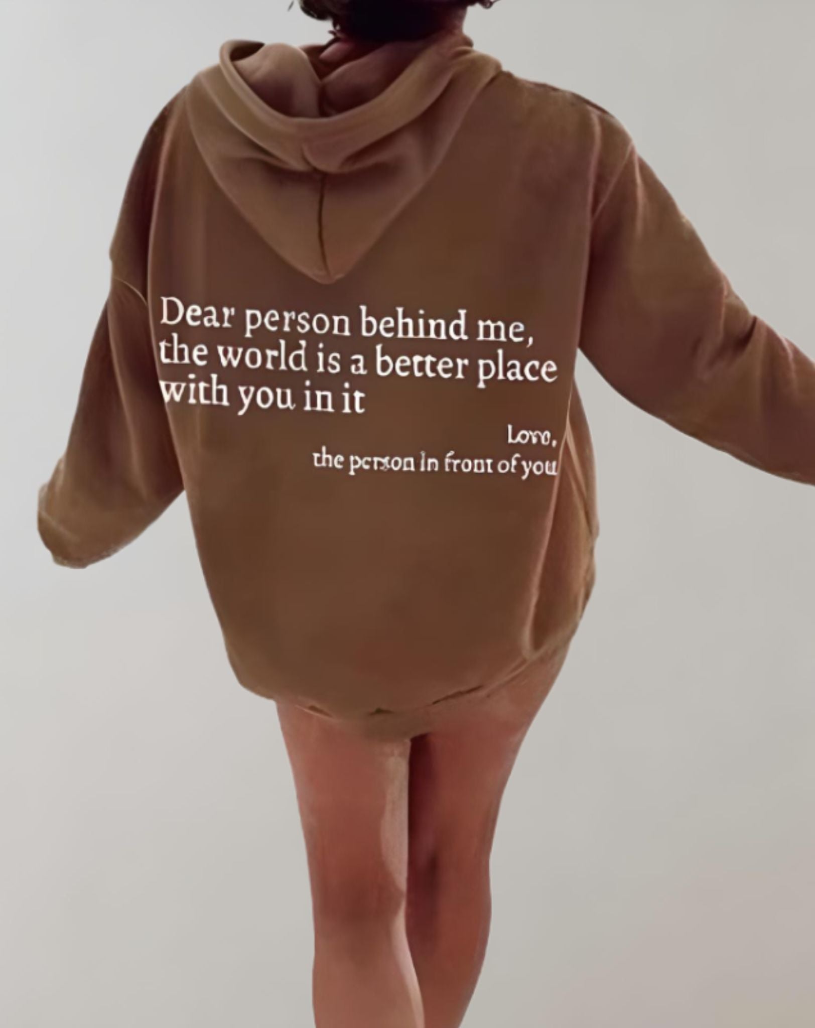Hazel - Übergroßer Kapuzenpullover mit motivierendem Print Statement auf der Rückseite Kapuzenpullover