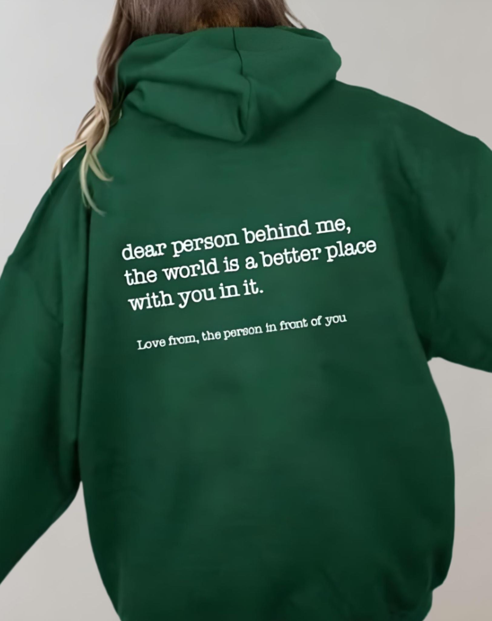 Hazel - Übergroßer Kapuzenpullover mit motivierendem Print Statement auf der Rückseite Kapuzenpullover