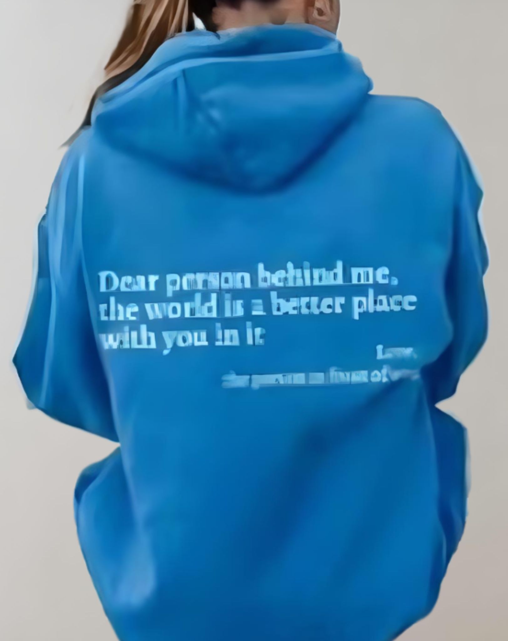 Hazel - Übergroßer Kapuzenpullover mit motivierendem Print Statement auf der Rückseite Kapuzenpullover