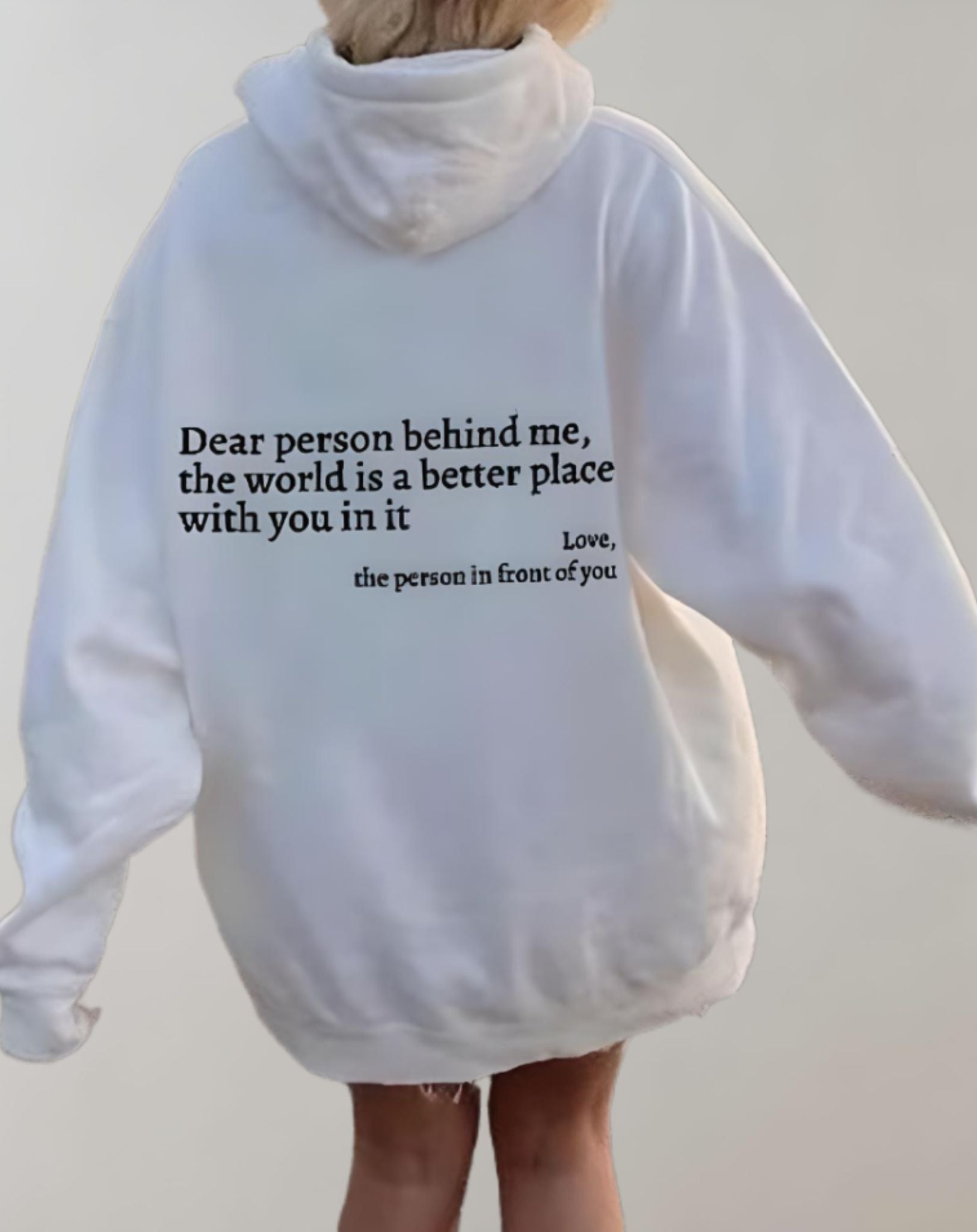 Hazel - Übergroßer Kapuzenpullover mit motivierendem Print Statement auf der Rückseite Kapuzenpullover