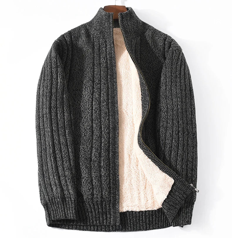Zenon | Elegantes und gemütliches gestricktes Herrenjackett mit Reißverschluss