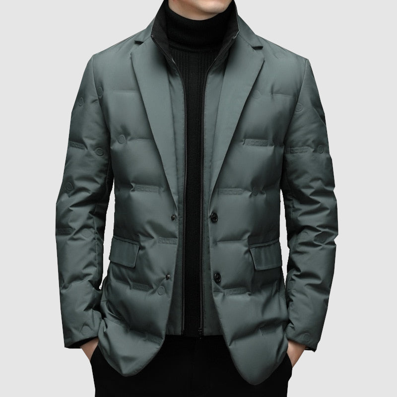 Edle Herren Steppjacke im Blazer-Stil – leichte Übergangsjacke mit modernem Schnitt