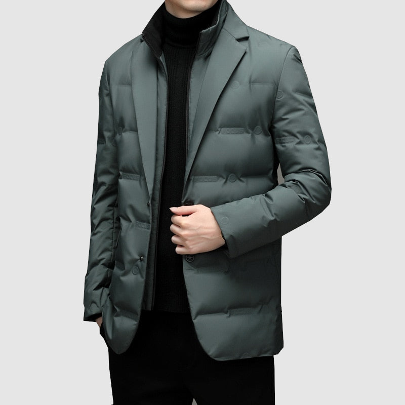 Edle Herren Steppjacke im Blazer-Stil – leichte Übergangsjacke mit modernem Schnitt