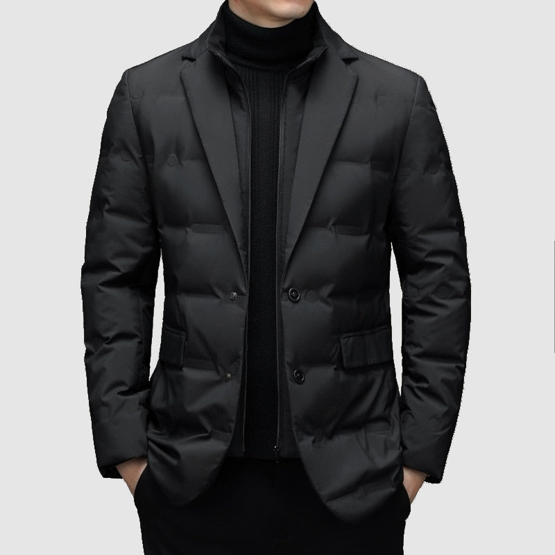Edle Herren Steppjacke im Blazer-Stil – leichte Übergangsjacke mit modernem Schnitt