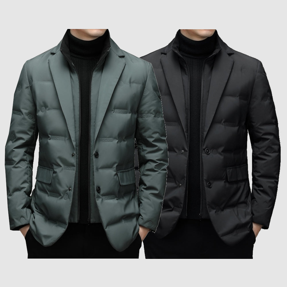 Edle Herren Steppjacke im Blazer-Stil – leichte Übergangsjacke mit modernem Schnitt