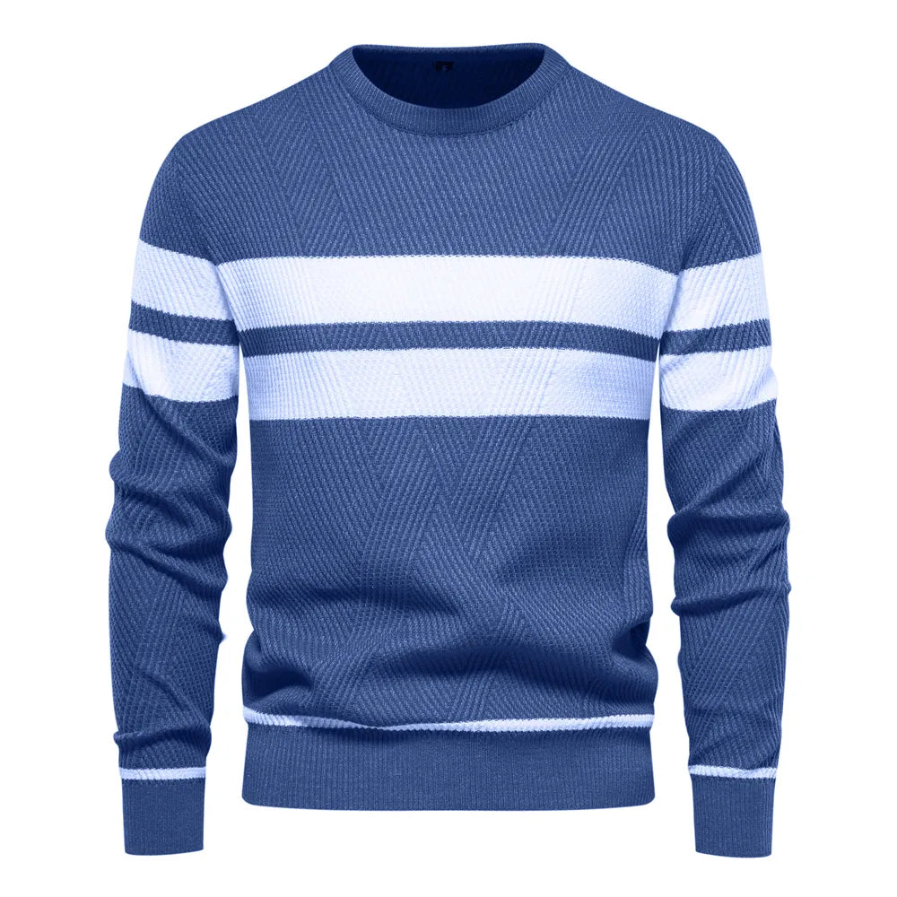 Elegante Slim Fit Pullover mit Rundhalsausschnitt für Herren – Warm und Modisch
