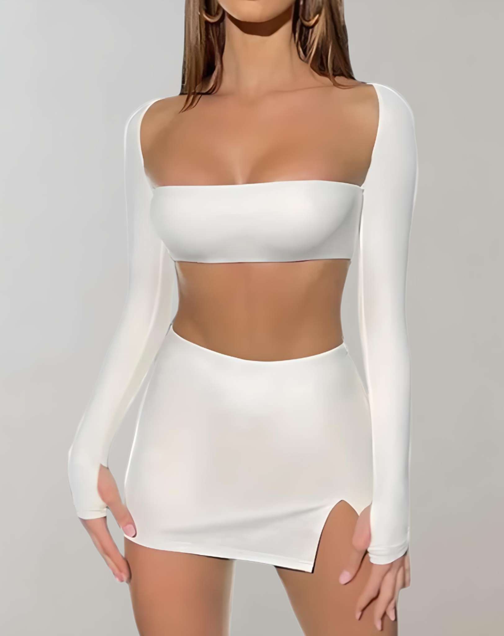 Krysta -  2-teiliges Set mit Bralette Oberteil und kurzem Rock Kleidung