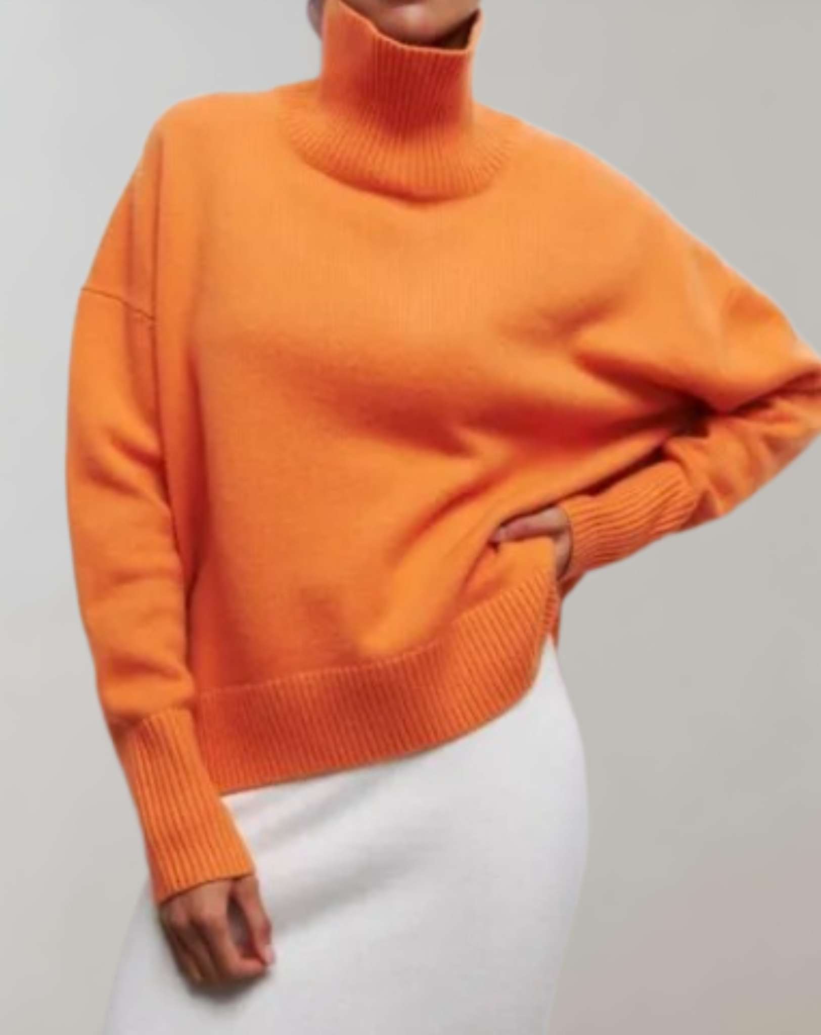 Marielle - Übergroßer Pullover mit Rollkragen und langen Ärmeln Sweater