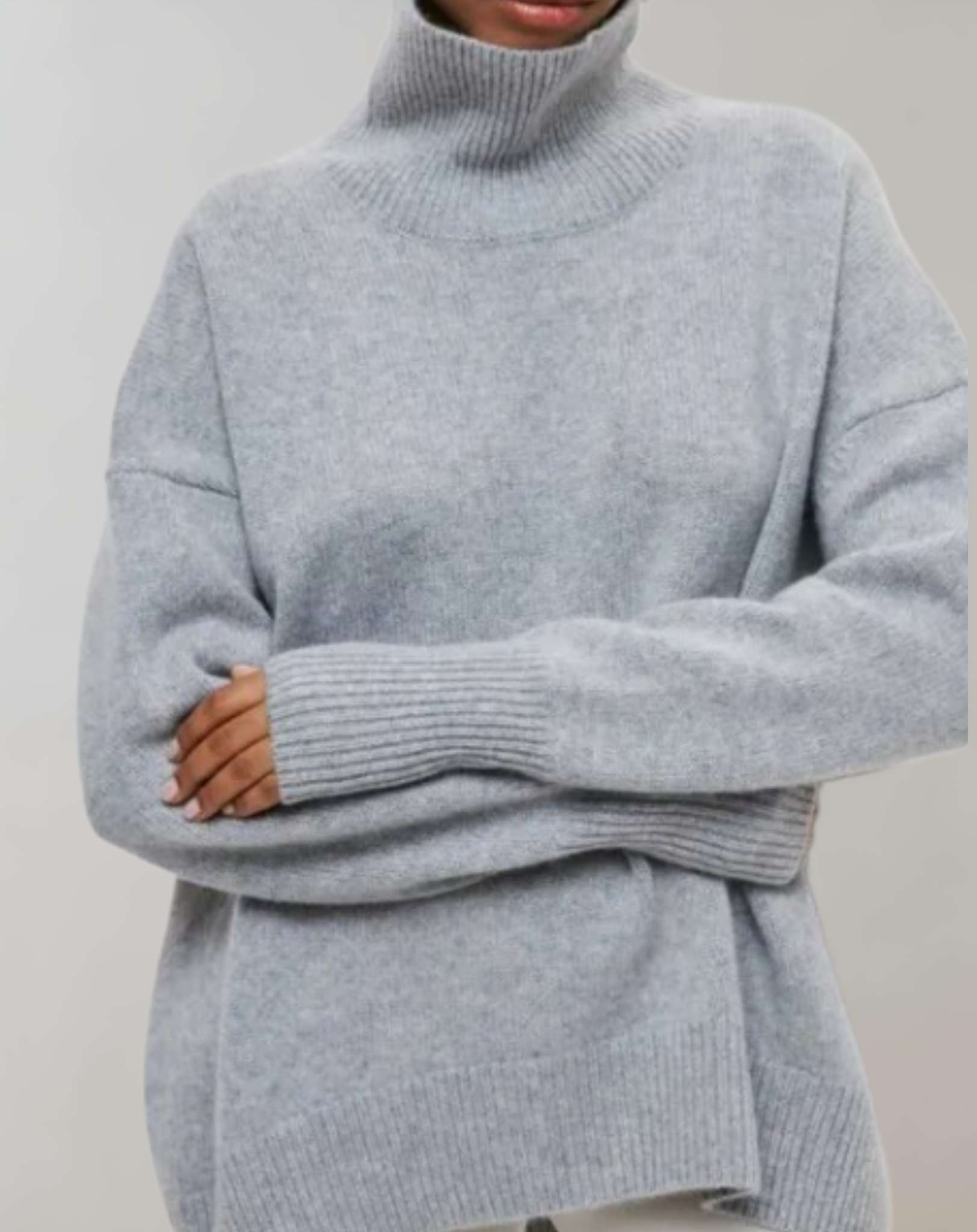 Marielle - Übergroßer Pullover mit Rollkragen und langen Ärmeln Sweater